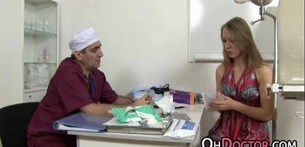  Gyno Doctor Slips A Finger And Speculum In Her Vulva